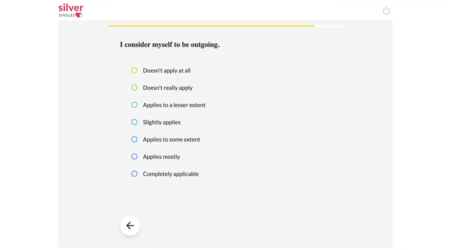 silversingles registration questionnaire